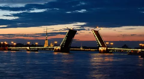 Bridge over canal in St Petersburg