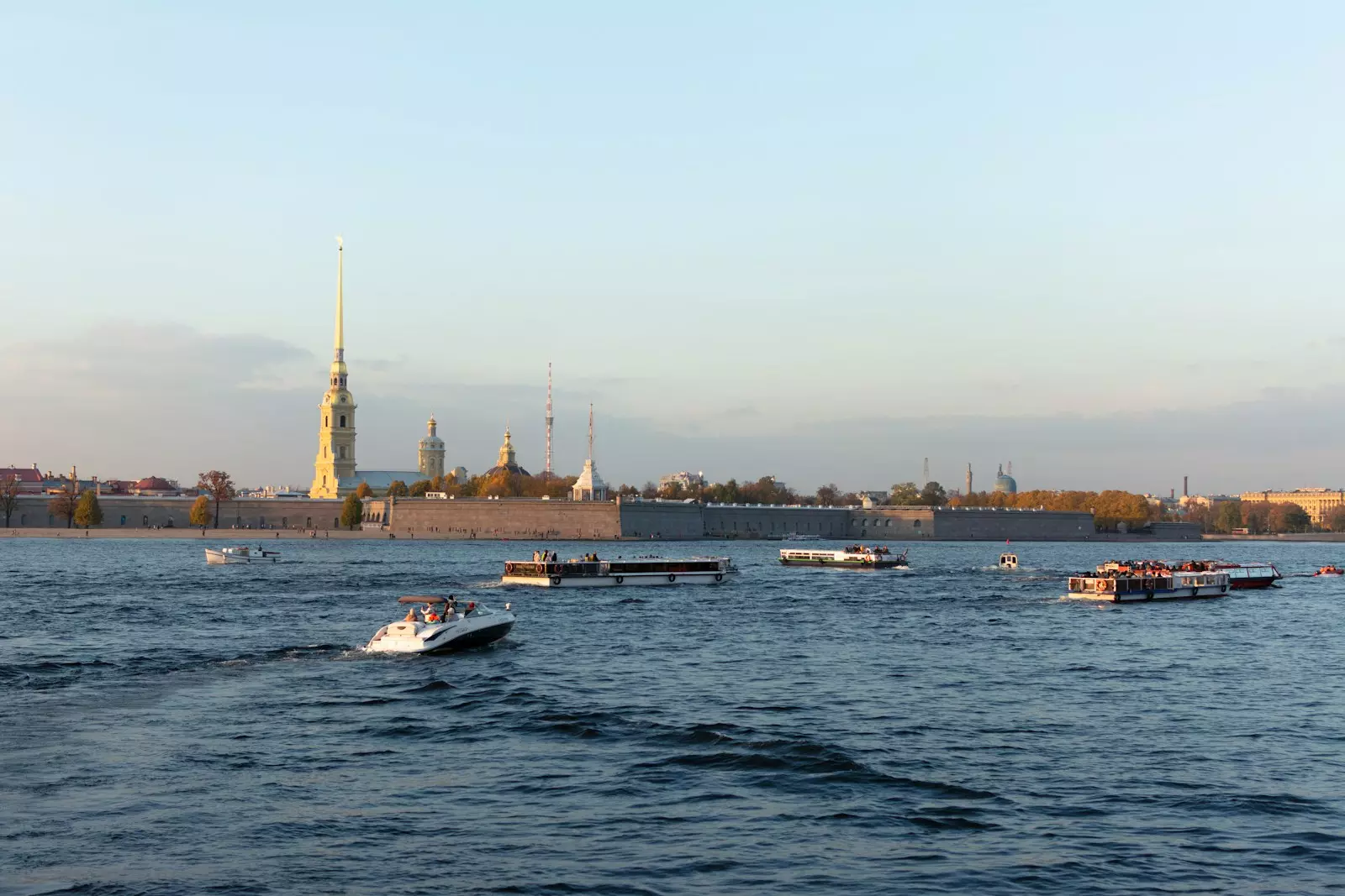Saint Petersburg river view for Russian language students